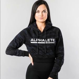 Alphalete Camo Cropped Hoodie